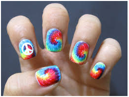 How to Get Groovy Tie Dye Nails