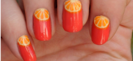 How to Get Orange Wedge Nails